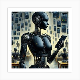 Robot Woman 8 Art Print