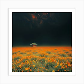 Poppies In The Field Art Print