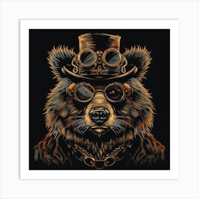 Steampunk Bear 10 Art Print