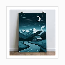 Night In The Mountains 2 Art Print