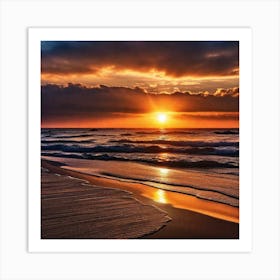 Sunset On The Beach 435 Art Print