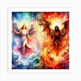 Angels And Demons Art Print