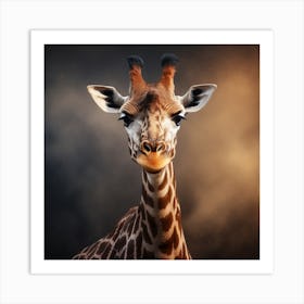 Giraffe Portrait 1 Art Print