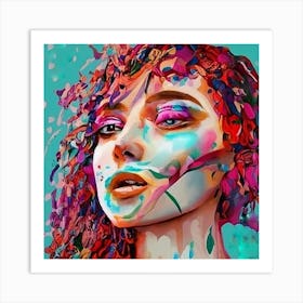 Celebrating Her Abstract Painting Art Print