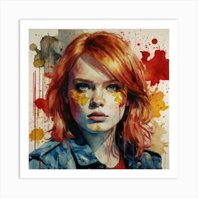 Girl With Red Hair 1 Art Print