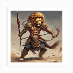 Lion Warrior Art Print