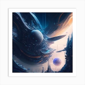 Futuristic City 34 Art Print