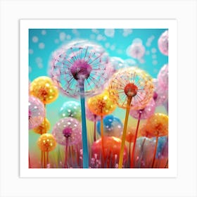 Colorful Dandelion 2 Art Print