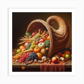 Thanksgiving Basket Art Print