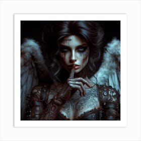 Gothic Angel Quiet Pain Art Print