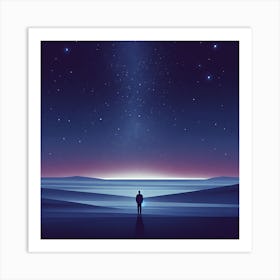 Man In The Desert Art Print