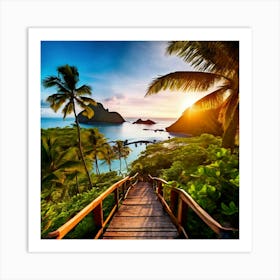 Travel Relaxation Adventure Beach Exploration Leisure Tropical Getaway Scenic Sightseeing (5) Art Print