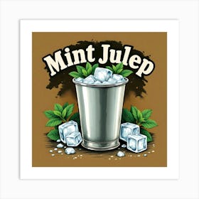 Mint Julep Cocktail 02 Art Print