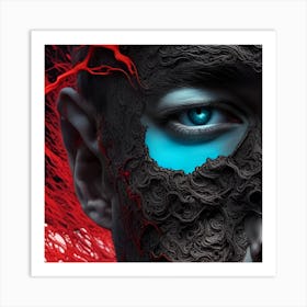 The Evil Showing Up - Close Up Color Portrait Art Print