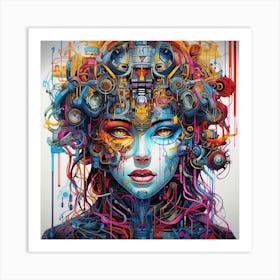 Cyborg Woman Art Print