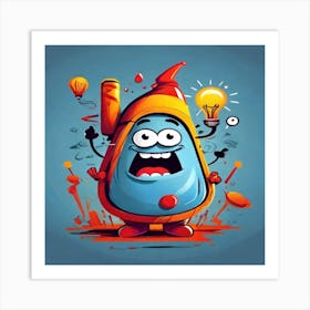 Cartoon Character Drawing Art Print