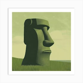 Moai Statue 2 Art Print