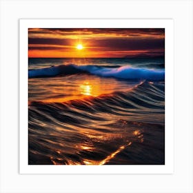 Sunset At The Beach 260 Art Print