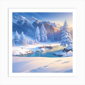 Winter Landscape 6 Art Print