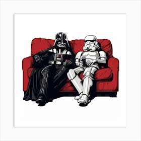 Darth and Friend, chilling Art Print