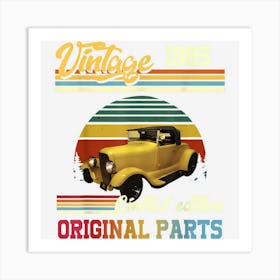 Car Vintage 1985 Limited Edition Original Parts 38 Birthday Affiche