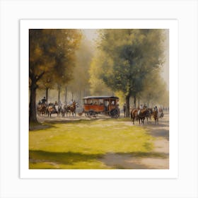 Horse Drawn Carriage Art Print