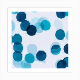 Blue Confetti Art Print