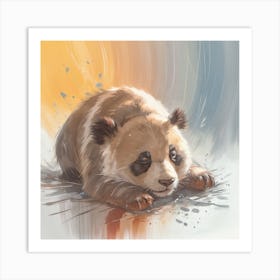 Sleeping panda Art Print