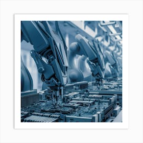 Robots In The Factory 2 Art Print