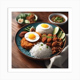 Feast of Flavors: Authentic Nasi Lemak Experience Art Print