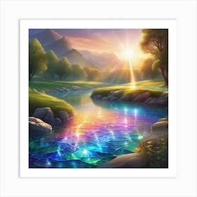 Rainbow River 5 Art Print