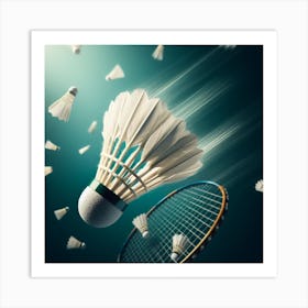 Badminton Rackets Art Print