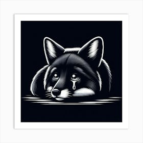 A black fox 1 Art Print