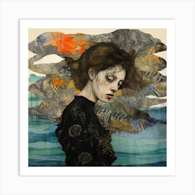 'The Woman In The Water' Art Print