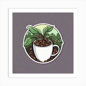 Coffee Beans In A Cup 1 Art Print