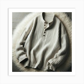 Sweater On A Fur Rug Art Print