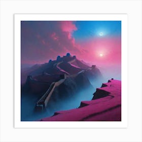 Albedobase Xl Great Wall Of China Inner Mongolia The Sun Sets 1 Art Print