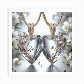 Heart Shaped Necklace 1 Art Print