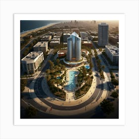 Aerial View Of The City Art Print