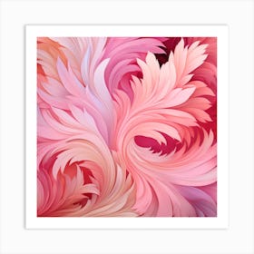 Abstract Floral Wallpaper Art Print