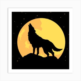 Howling Wolf Art Print