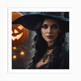 Witch In A Hat Art Print