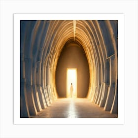 Light Shining Through A Tunnel Art Print