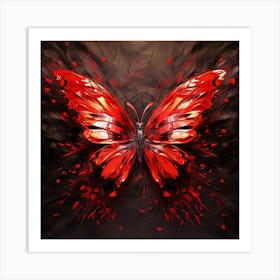 Maraclemente Red Butterfly Abstract Seamless Hyper Realistic C4ab290c 0191 4fb0 Bb7a Cc9f5c49a5f2 Art Print