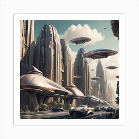 Futuristic Cityscape 12 Art Print