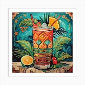 Tiki Drink 4 Art Print