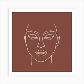 Portrait Of A Woman'S Face Art Print