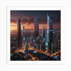 Futuristic Cityscape 6 Art Print