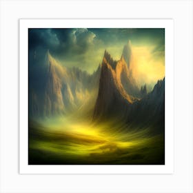 Peaks Art Print