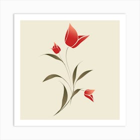 Red Tulips Art Print